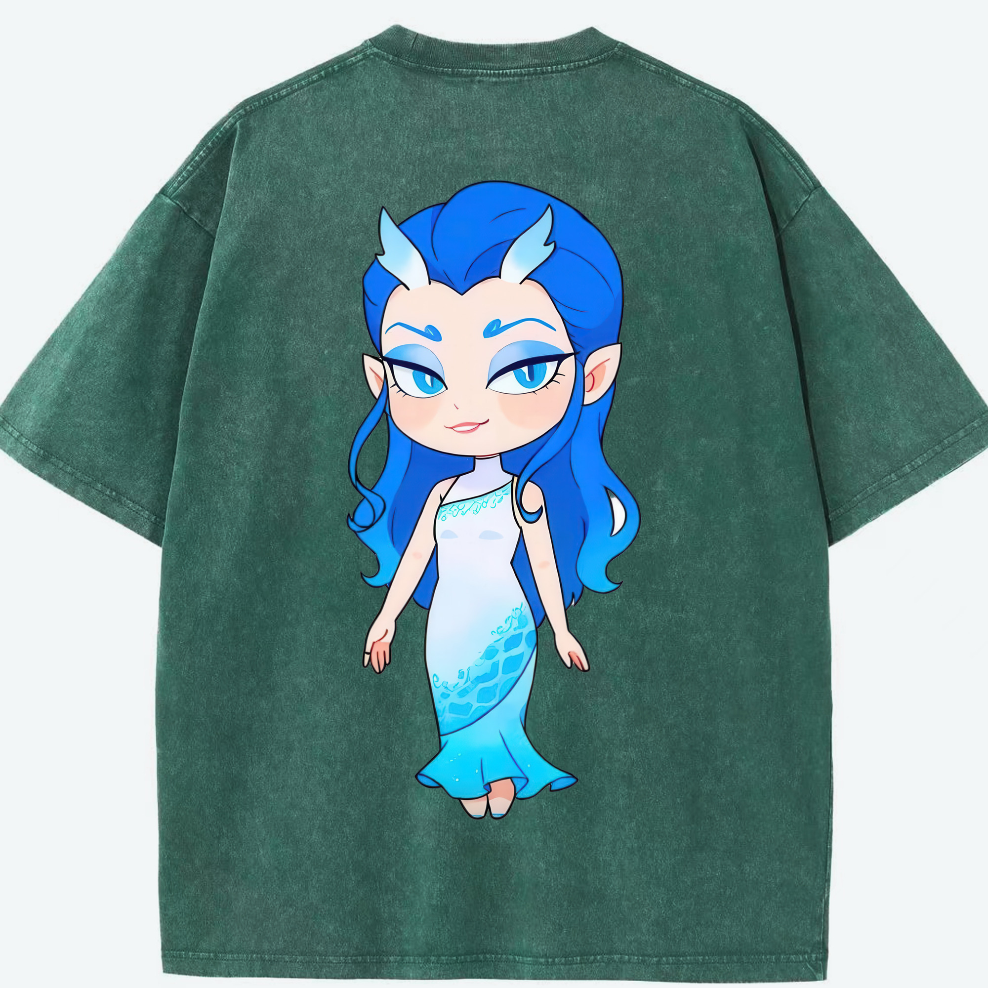 （画像用） Ne Zha 2 ナタ 魔童の大暴れ 綿100% ヴィンテージ風 半袖Tシャツ（背面プリント）